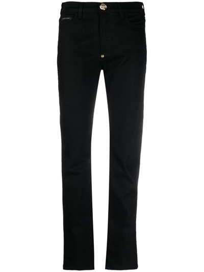 Philipp Plein Straight-leg Regular-fit Jeans In Black