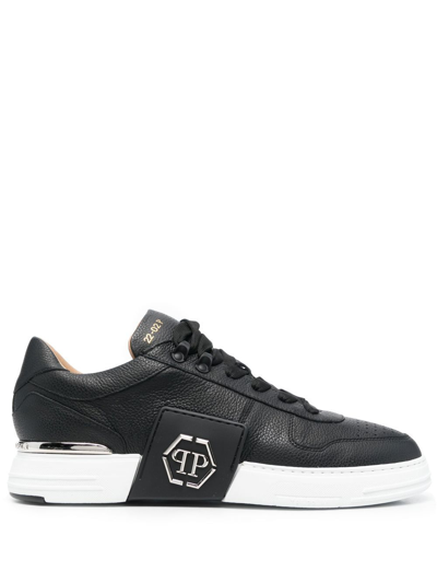 Philipp Plein Phantom Kick$ Low Top Sneakers In Black