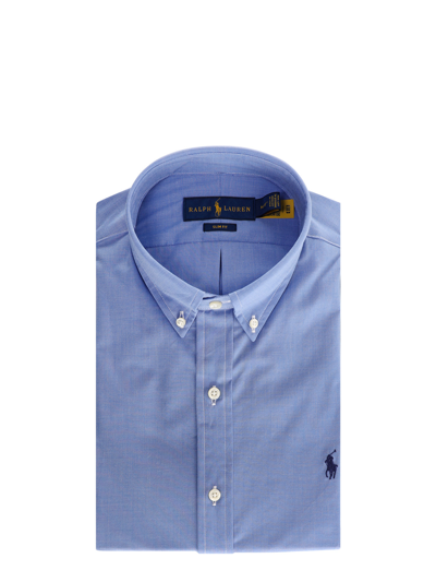 Polo Ralph Lauren Button-down Cotton Shirt In Celeste