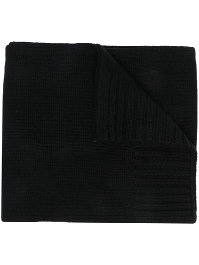 Studio Nicholson Ribbed Wool Scarf In Black