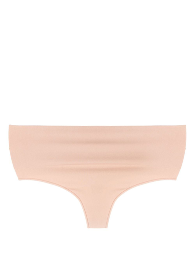 Spanx Ecocare High-waisted Thong In Neutrals