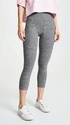 Beyond Yoga Space-dye High Waist Capri Legging In Black/white
