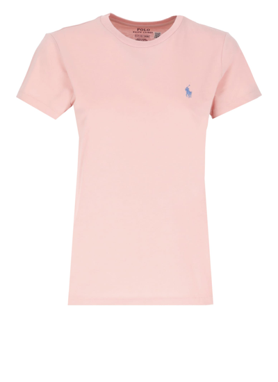 Polo Ralph Lauren T-shirt With Pony Embroidery In Pink