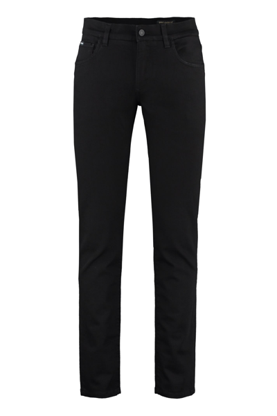 Dolce & Gabbana Stretch Cotton Skinny Trousers In Black