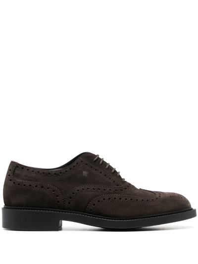 Fratelli Rossetti Lace-up Suede Brogues In Brown