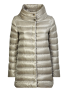 Herno Long-sleeved Down Jacket In Grigio