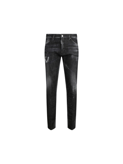Dsquared2 Straight-leg Denim Jeans In Black