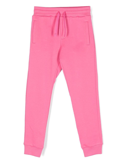 Dolce & Gabbana Kids' Logo Tracksuit Bottoms In Pink