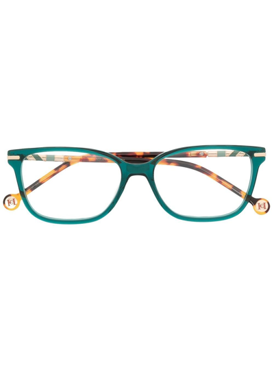 Carolina Herrera Wayfarer-frame Glasses In Blue