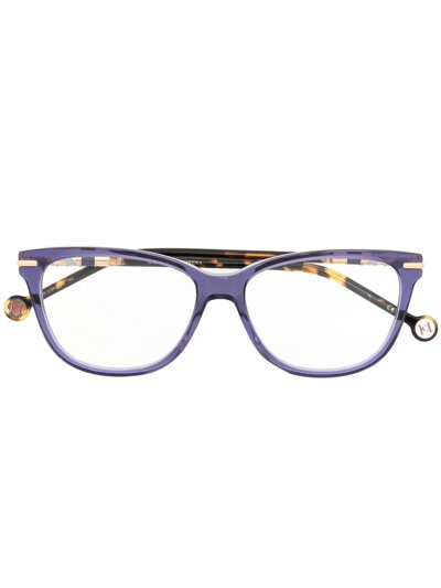 Carolina Herrera Wayfarer-frame Glasses In Purple