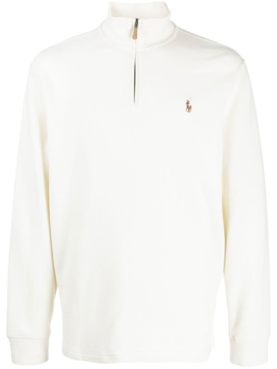 Polo Ralph Lauren Estate Half-zip Sweatshirt In White