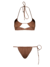 MANOKHI HALTERNECK TIE-FASTENING BIKINI SET