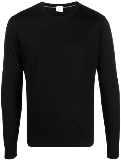 Pal Zileri Crew-neck Wool Jumper In Black