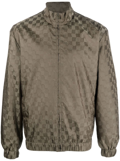 Misbhv Monogram-pattern Track Jacket In Brown