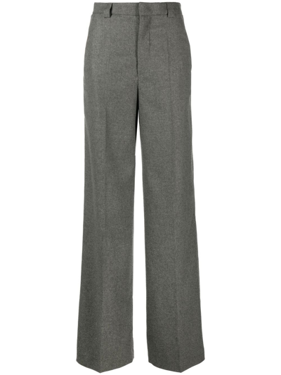 Red Valentino High-waisted Wide-leg Trousers In Grey