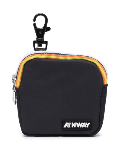 K-way Kids' Logo-patch Zip Pouch In Black