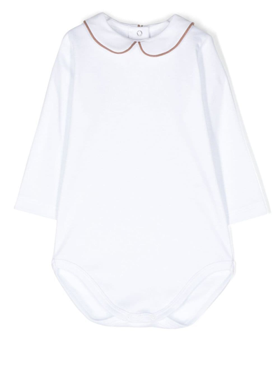 Mariella Ferrari Babies' Cotton Long-sleeve Bodysuit In White