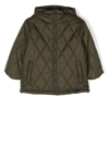 Aspesi Quilted Hooded Puffer Jacket In Green