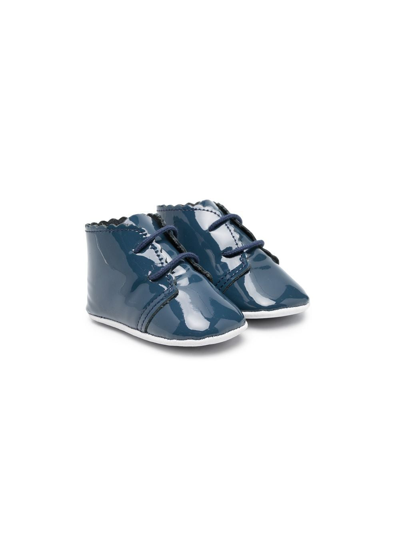 Tartine Et Chocolat Babies' Patent-leather Pre-walker Shoes In Blue