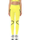 Adidas By Stella Mccartney Contrast-stripe Leggings In Shock Yellow