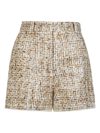 Giambattista Valli Tweed Shorts In Neutrals/gold