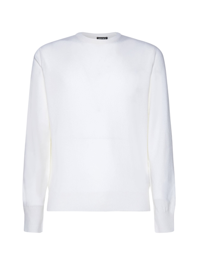 Z Zegna Long Sleeved Crewneck Jumper In White