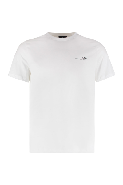 Apc Cotton Crew-neck T-shirt In White