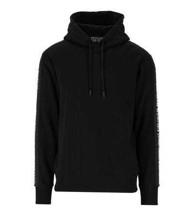 Versace Logo Tape Black Hoodie