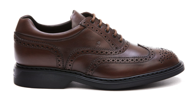 Hogan Lace Up Shoes In Brown