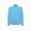Laneus Wool And Angora Turtleneck In Celeste