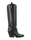 Stella Mccartney 90mm Cowboy Cloudy Faux Leather Boots In Black