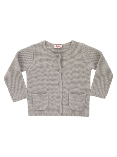 Il Gufo Kids' Merino Wool Cardigan In Grey