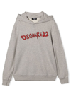 DSQUARED2 GREY COTTON HOODIE