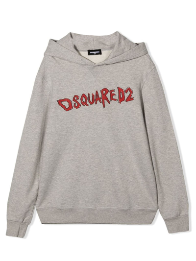 Dsquared2 Kids' Grey Cotton Hoodie