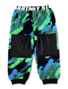 Stella Mccartney Abstract-print Fleece Track Pants In Black/multicolor