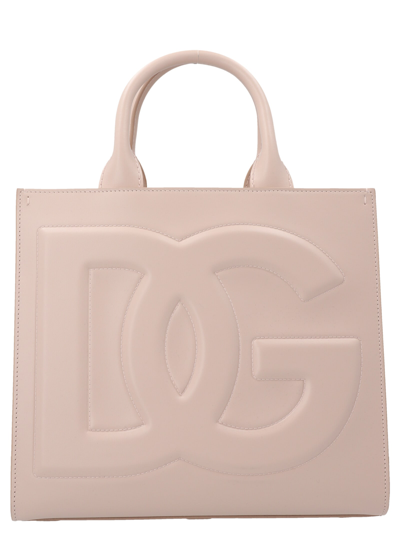 Dolce & Gabbana Logo Handbag In Pink