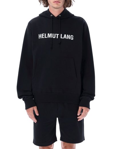 Helmut Lang Men's Core Logo Pullover Hoodie In Black