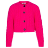 Msgm Cardigan With Application In Fucsia
