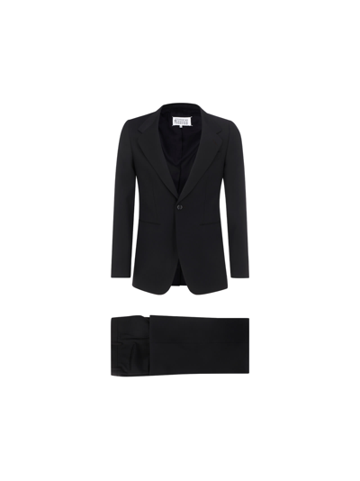 Maison Margiela Tailored Single-breasted Two Piece Suit In Black