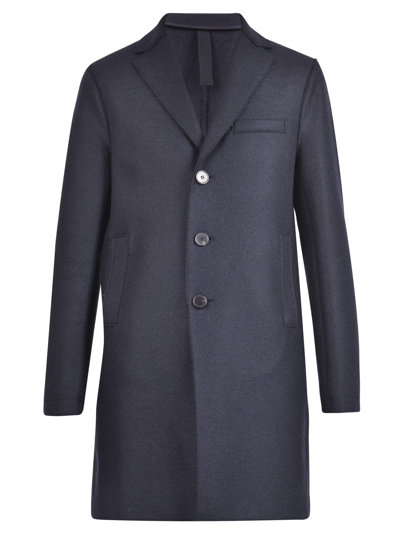 Harris Wharf London Single-breated Coat In Blue