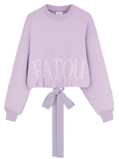 Patou Purple Organic Cotton Sweatshirt In Rosa