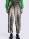 KENZO CROPPED GINGHAM TROUSERS