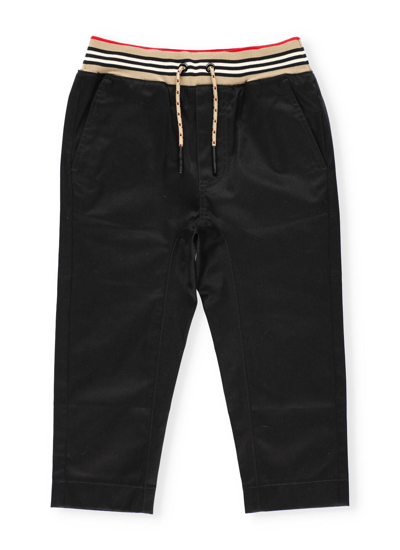 Burberry Kids' Cotton Pants In Black
