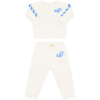 OFF-WHITE IVORY TRACKSUIT FOR BABY BOY WITH LOGO