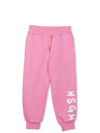 Msgm Logo-print Slip-on Track Pants In Pink