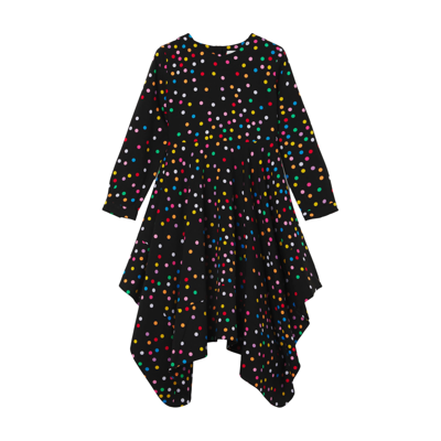 Stella Mccartney Kids' Polka-dot Dress In Nero
