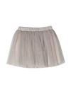 Douuod Teen Tulle Layered Mini Skirt In Sabbia