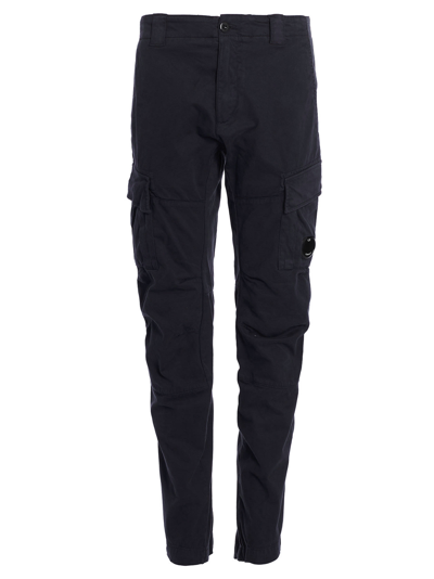 C.p. Company Logo Patch Cargo Pants In Blue