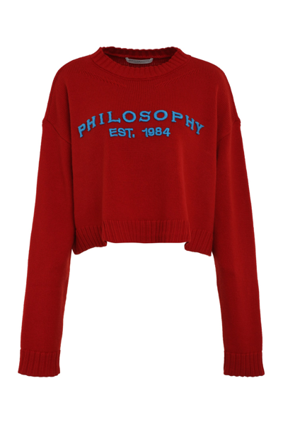 Philosophy Di Lorenzo Serafini Sweater Philosophy In Virgin Wool In Red