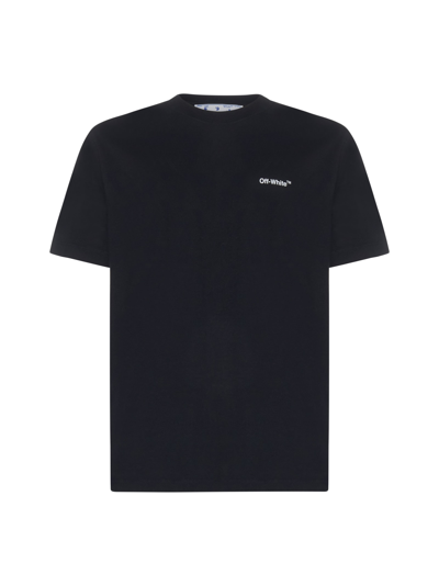 Off-white Logo Cotton T-shirt In Black